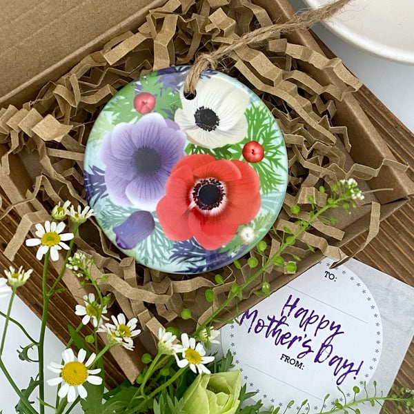 Anemones Ceramic Keepsake Gift Tag