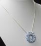Opal Blue Beaded Wheel Pendant - Image 3