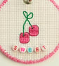 Cherries Keyring with 'sweet' lettering - Image 4