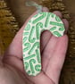 Ceramic candy cane Christmas decoration green - Image 5