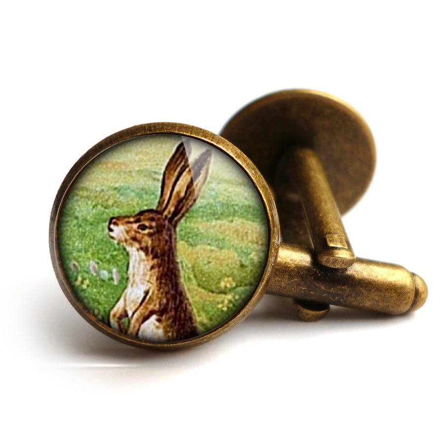 Vintage Hare Cufflinks (ER08)