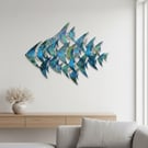  Handcrafted Stainless Steel Fish Wall Art – Vibrant Nautical Decor