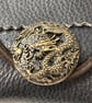Small Pouch - Navy Blue Leather Medieval Style - Dragon closure FREE SHIP - Image 3