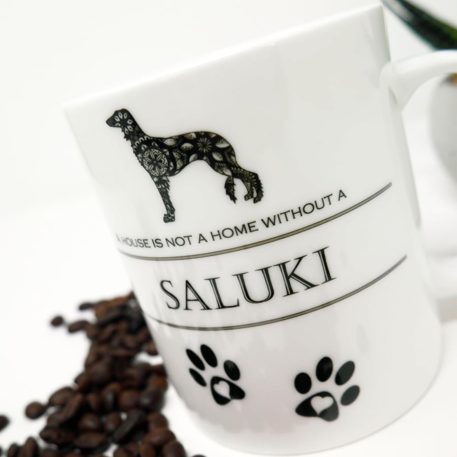 Saluki, Saluki Mug, Saluki Gift, Salukis, Ceramic Mug, Sighthound Mug, Dog Art, 