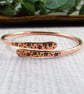 Bangle, Copper Rustic Night Sky Pattern Overlap Style. Size 20cms - Image 7