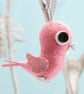 Pink bird Christmas tree decoration with pink glitter wings - Image 5