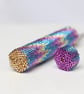 Long Beaded Wooden Needlecase in Shimmer Design - Image 3