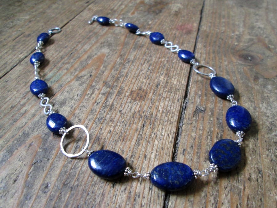 Lapis Lazuli Chunky Beaded Necklace - Gift Jewellery
