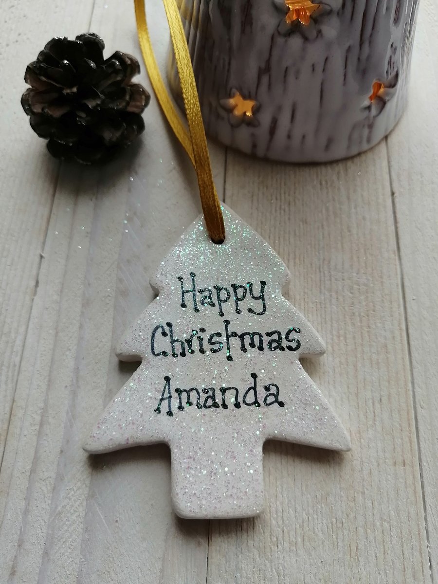 Christmas Tree Ceramic - Personalised (small) 