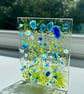 Handmade fused glass flower meadow tea-light shades - Image 5