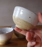 Three handy little bowls, white and beige  - Image 2