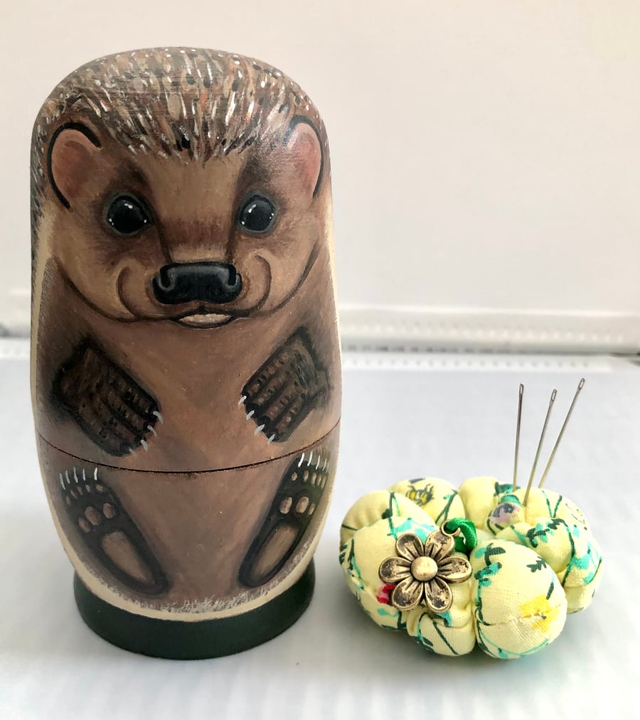 Hedgehog pin cushion