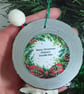 Christmas tree decoration, Penguin made from airdry clay with a fabric scarf.   - Image 7