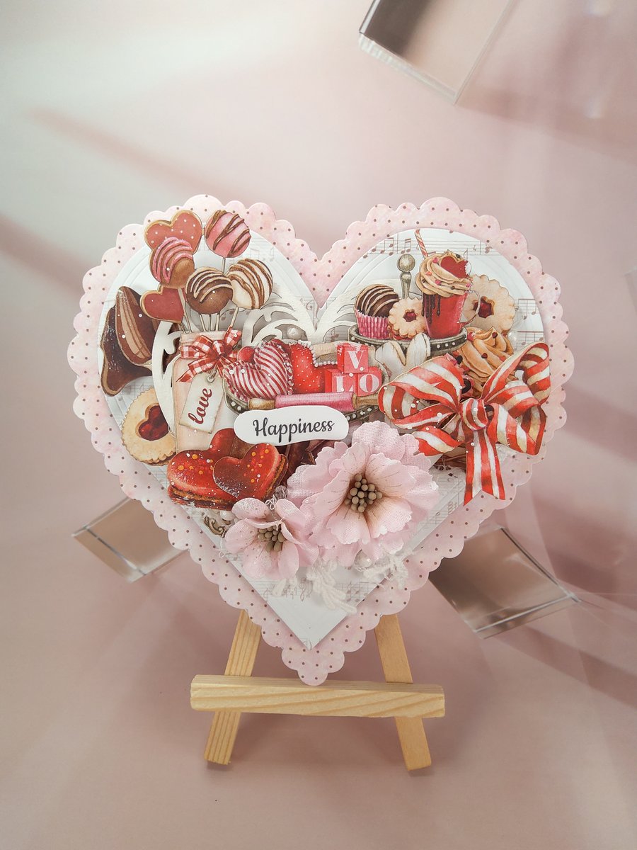 Handmade Heart-Shaped Card (100)
