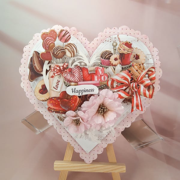 Handmade Heart-Shaped Card (100)