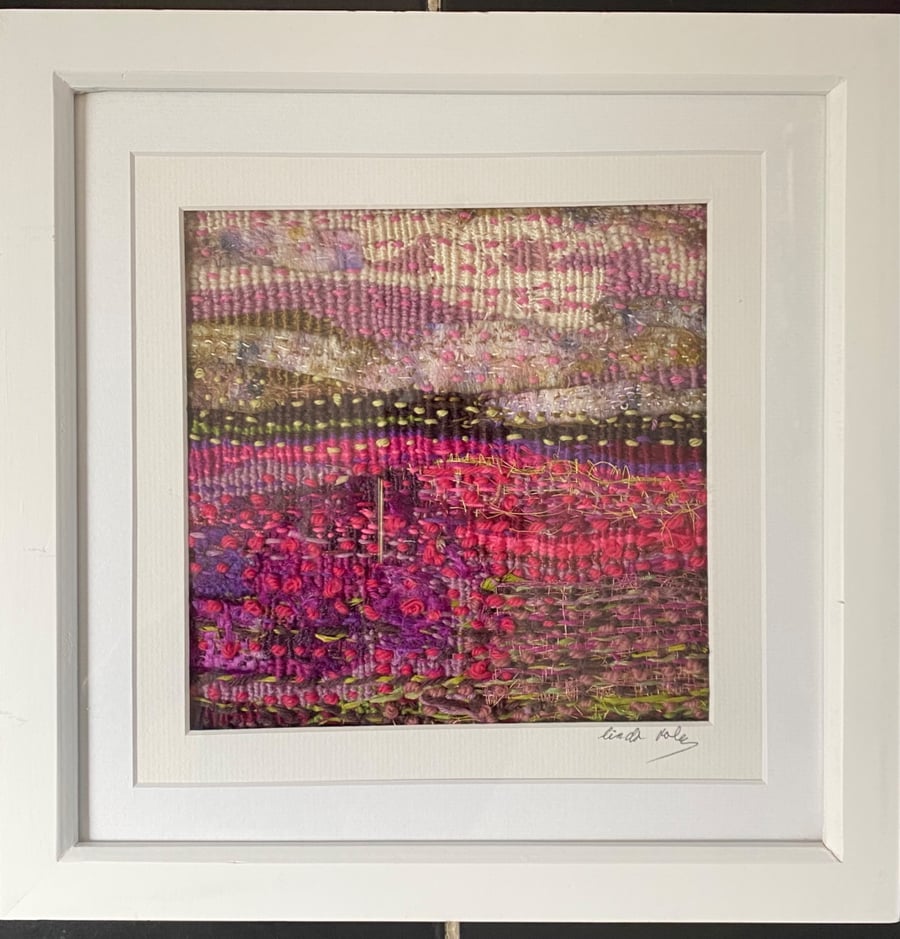 Moorland Heather Landscape Textile  Art