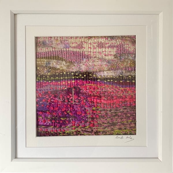 Moorland Heather Landscape Textile  Art