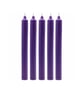 Rustic Purple Solid Colour Dinner Candles - Pack of 5