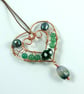 Copper Hanging Decoration with Pearls, Glass and Agate Beads - Image 3