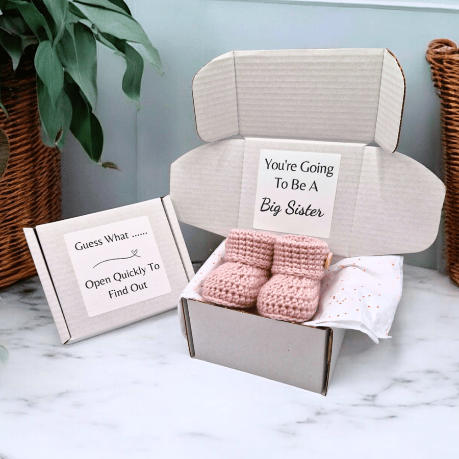 Pregnancy Announcement Big Sister Gift – Little Feet Are On Their Way