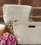 Plain Linen Look Zip Pouch - Image 3