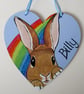Pet Memorial Heart Personalised Painted Wooden Heart Rainbow Cat Dog Rabbit etc - Image 5
