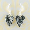 Sale Half Price: Leaf ear rings, Sterling Silver ear wires. 