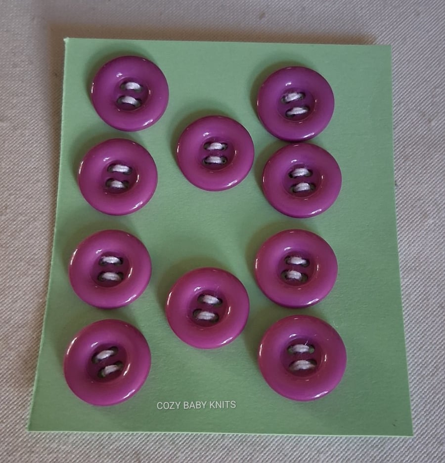 10 DUSTY PINK ROUND BUTTONS