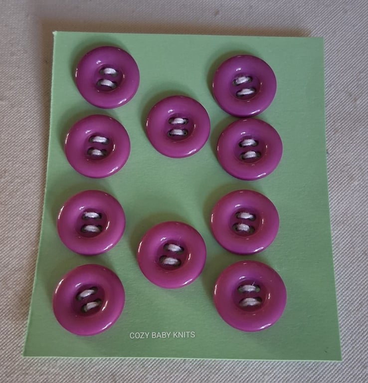 10 DUSTY PINK ROUND BUTTONS