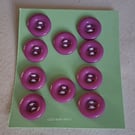 10 DUSTY PINK ROUND BUTTONS