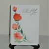 hand painted floral greetings card ( ref F 905 )