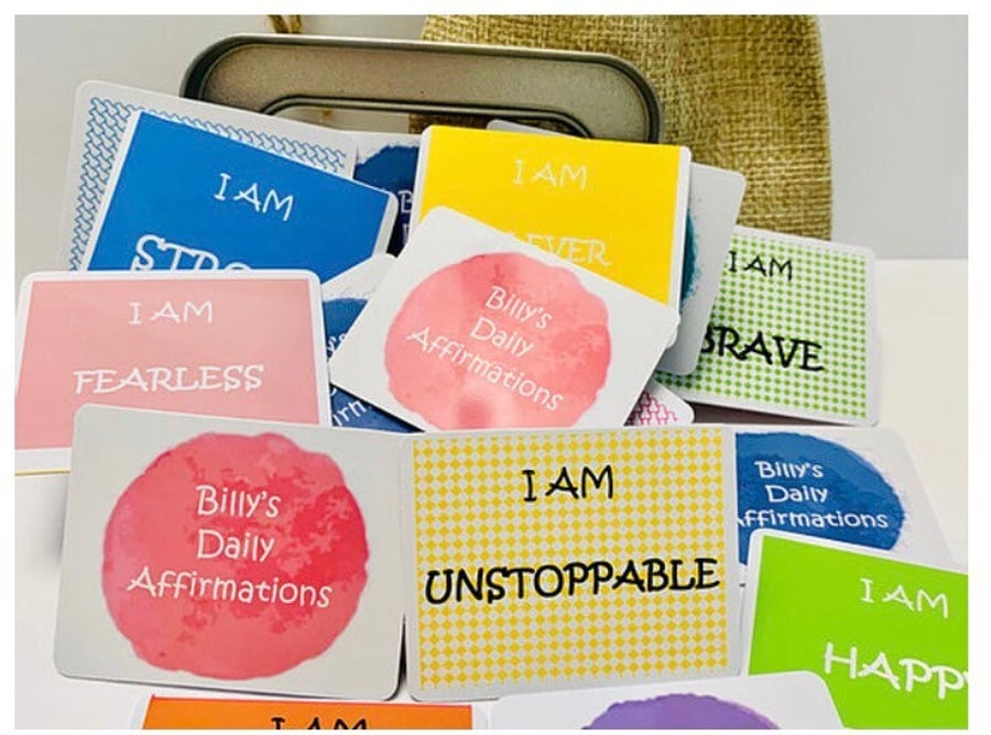 Affirmation Cards For children,personalised affirmations, Motivational Cards, Po