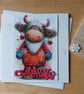 Highland Cow Christmas Card  - Image 2