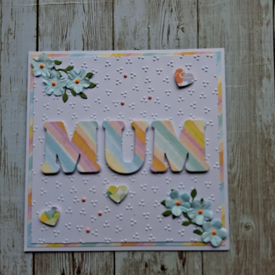 Handmade Mum Greeting Card