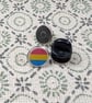 Pansexual Flag Pin - Pride Themed Pin - Small Resin Topped Pin Badge - LGBTQ - Image 2