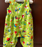 Lime Green Bugs Baby Romper