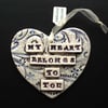 ceramic heart decoration