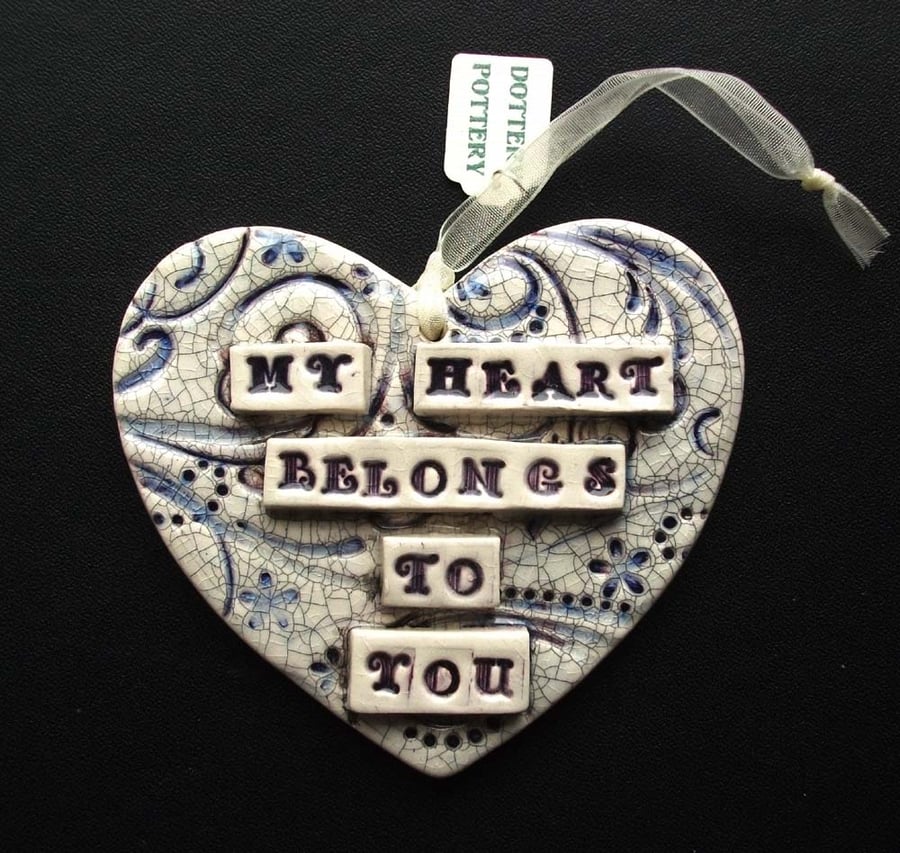 ceramic heart decoration