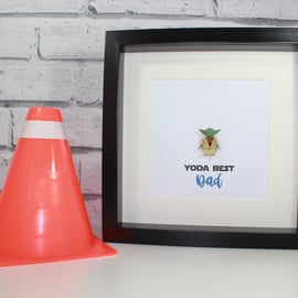 YODA BEST - DAD - DADDY - FATHERS DAY SPECIAL - Framed Lego minifigure - Gift