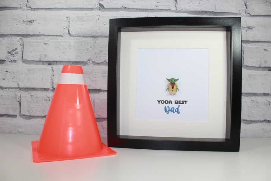YODA BEST - DAD - DADDY - FATHERS DAY SPECIAL - Framed Lego minifigure - Gift