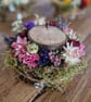 Mini dried flower nature altar - pink