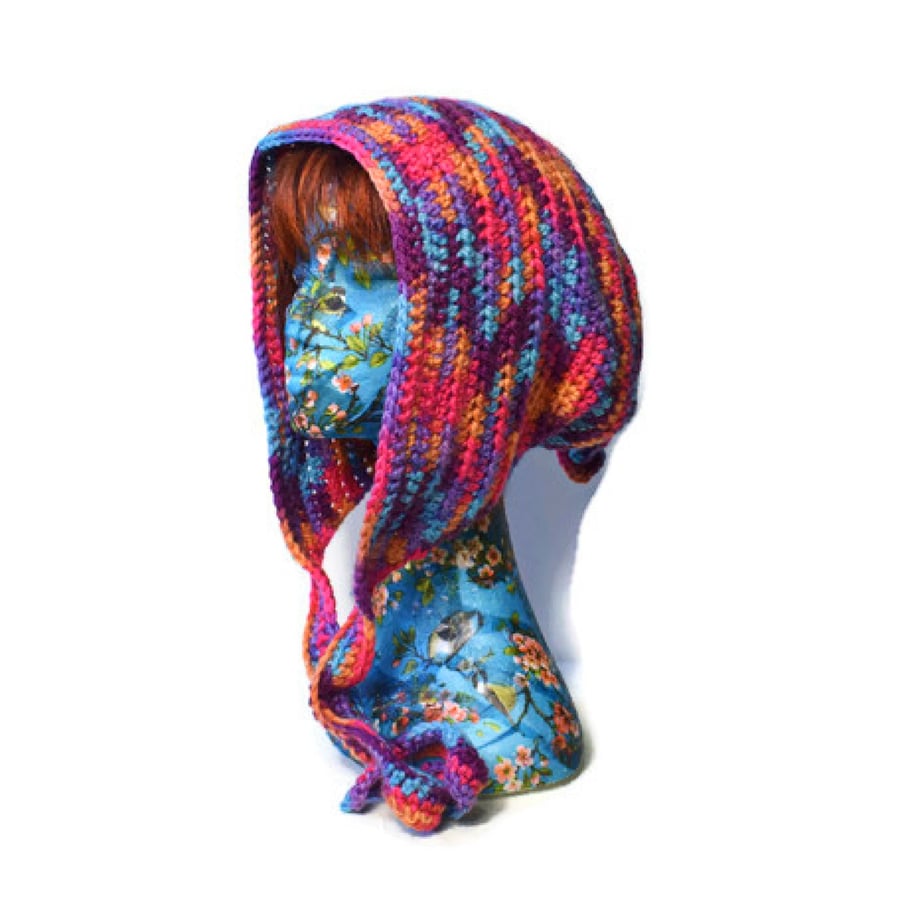 Multicoloured Adult Bonnet Style Hat