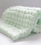 Crochet Baby Blanket, handmade new baby gift in mint green and white - Image 2