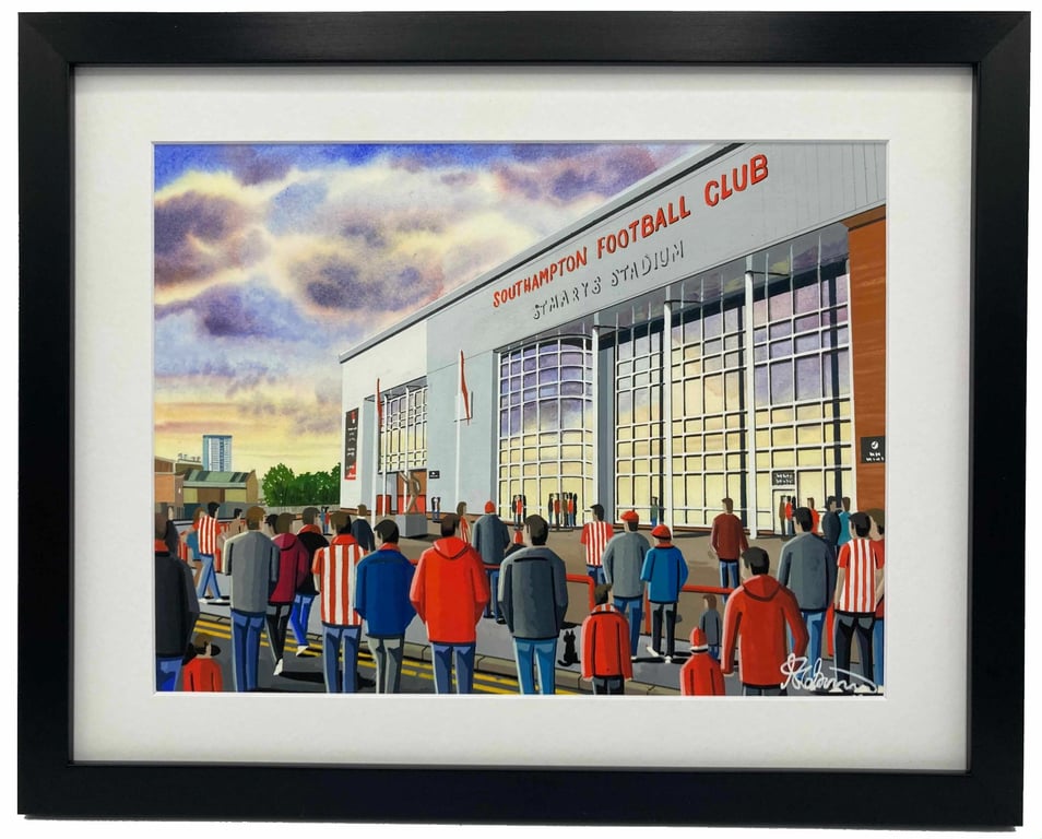 Southampton, Framed & Unframed Fine Art Print Football FC Dell Stadium Gift