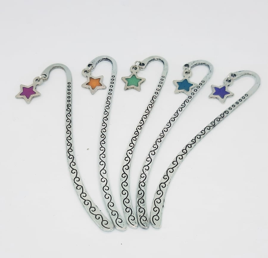 Silver Bookmark with Star Charm