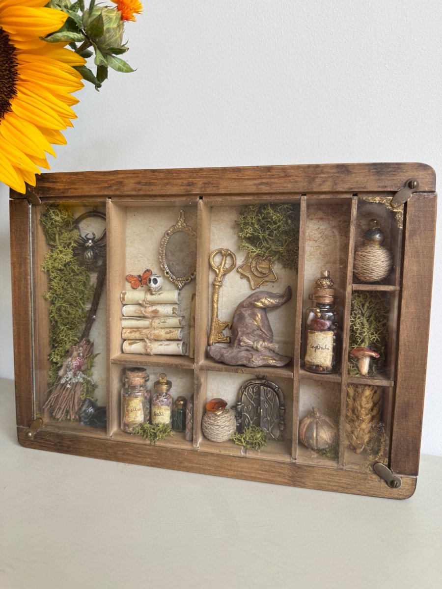 Witch shadow box frame whimsy