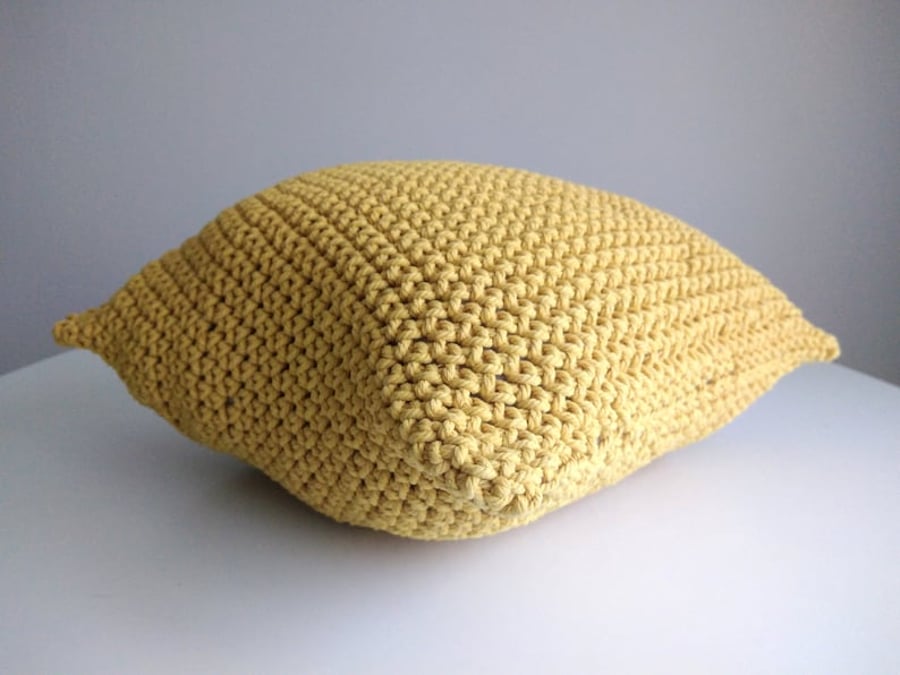 Home Decor Handmade Cushion Yellow Mustard