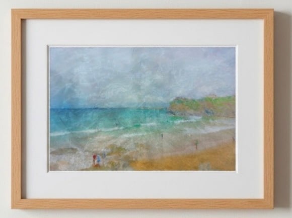 Towan Beach, Newquay Digital Art Print - Cornwall Wall Art 