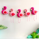Make Your Own Felt tropical Flamingo Garland. Sewing kit.