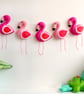 Make Your Own Felt tropical Flamingo Garland. Sewing kit.